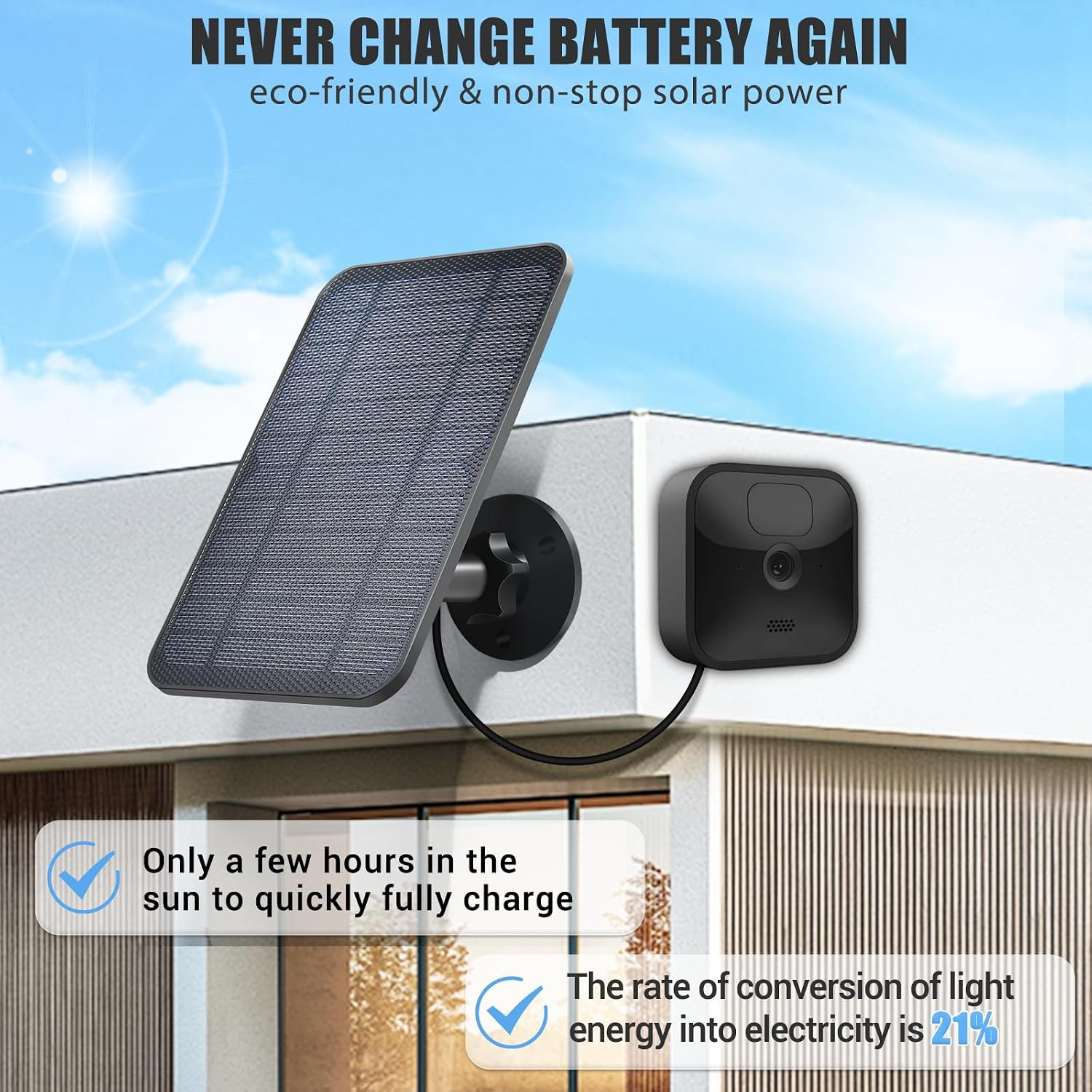 Solar Panel for Blink Camera, Solar Panel Compatible with Blink Outdoor (3rd Gen