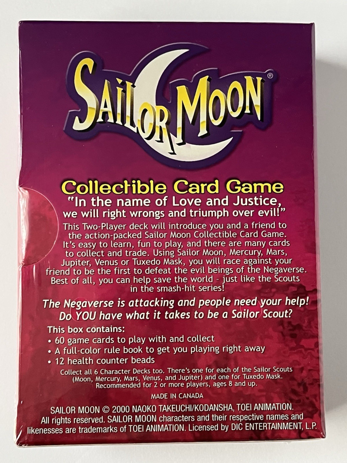 Sailor Moon 2000 Dart 1 Premiere Edition Starter Deck Sealed