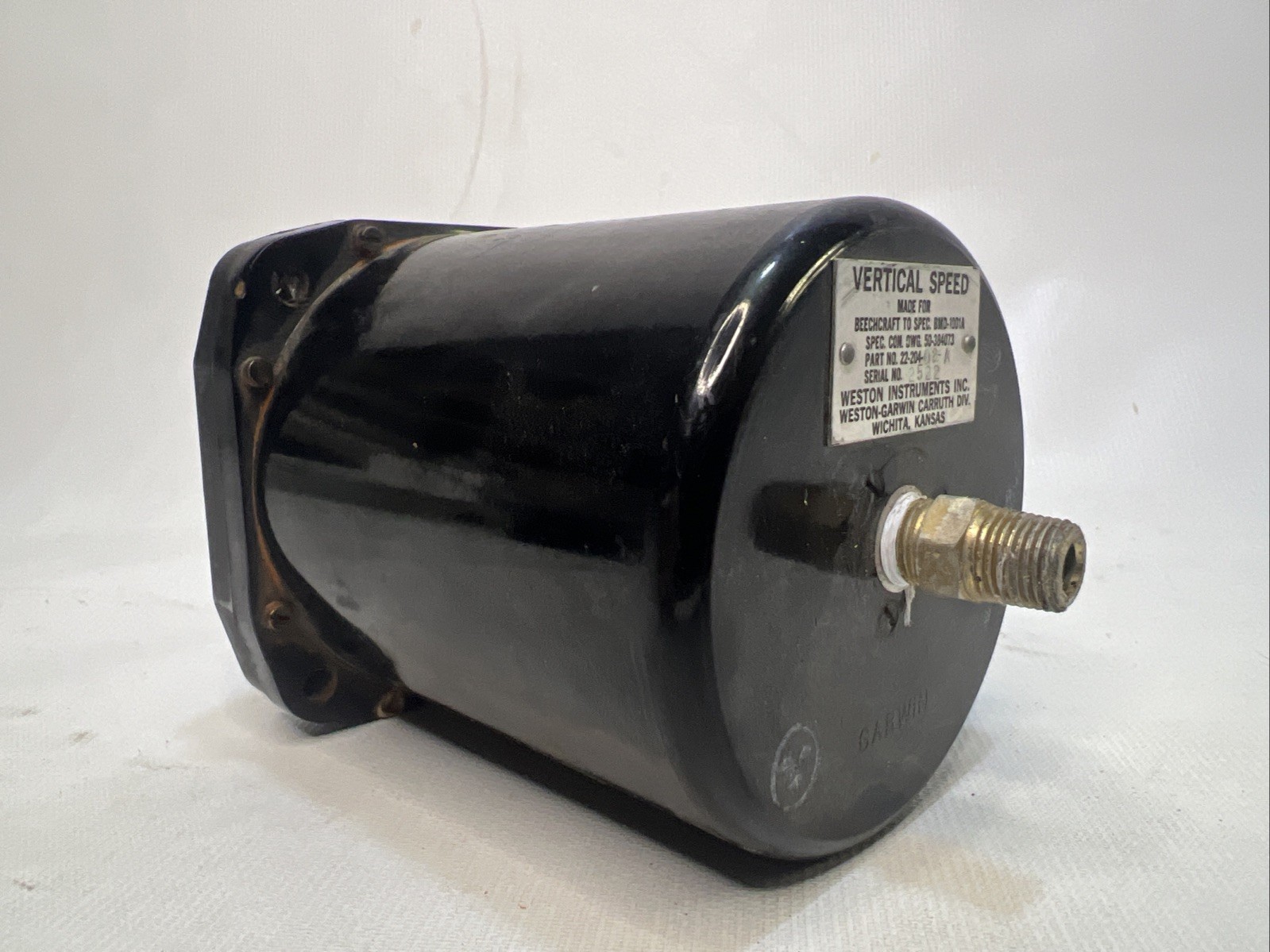 Beechcraft Vertical Speed Indicator Weston / Garmin No. 22-204-02-A