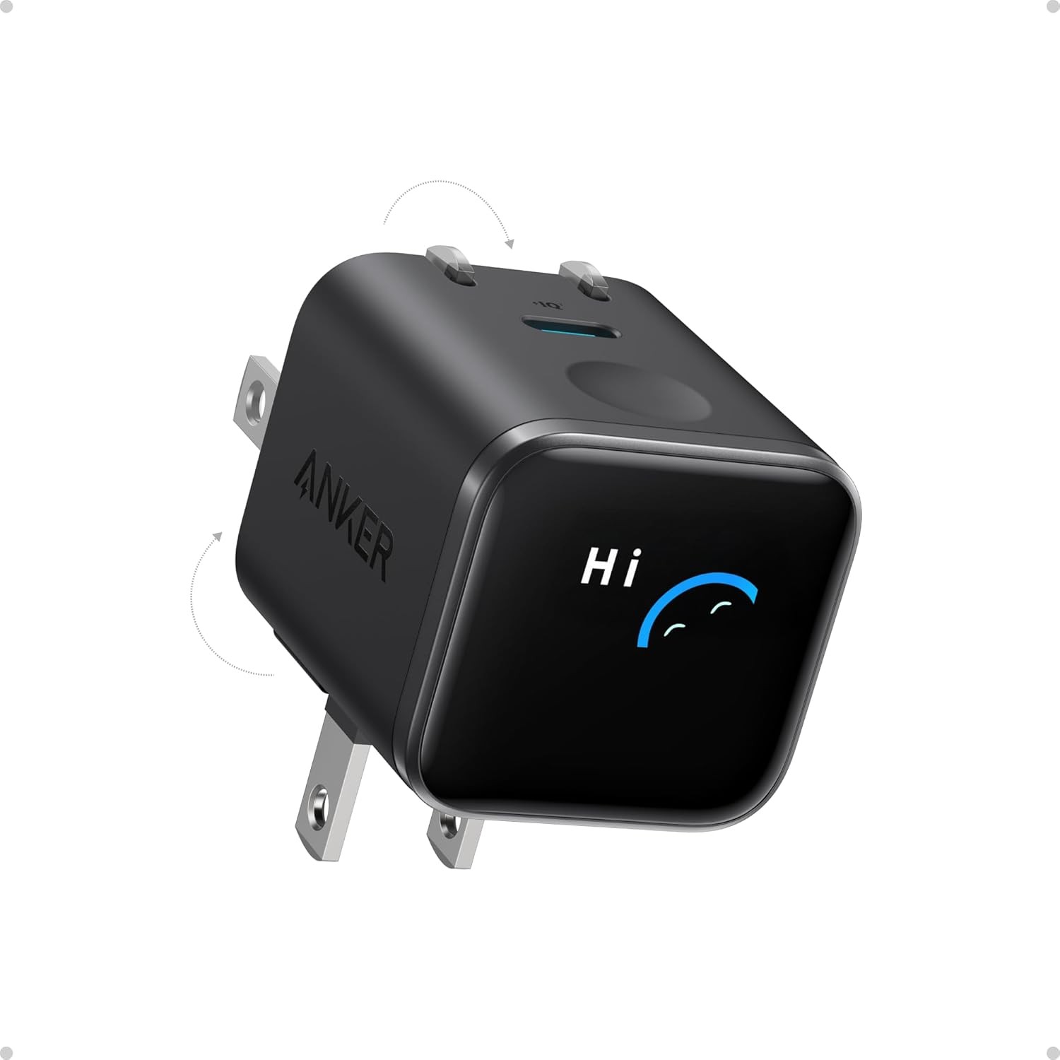 Anker Smart Display Charger, Anker Nano 45W GaN Fast Charging USB C Charger, 180