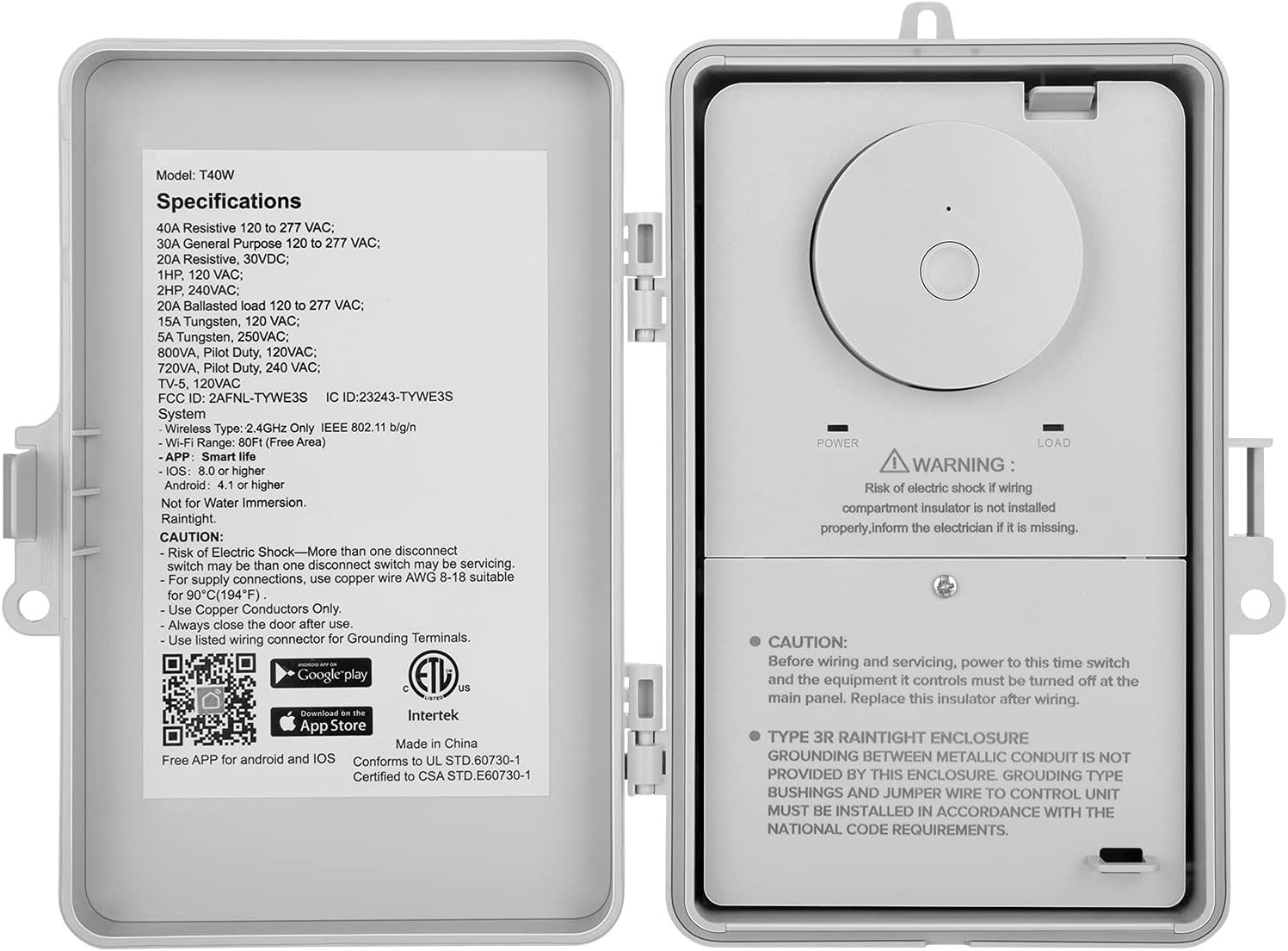 Powerful 40A WiFi Pool Controller Timer - Smart App Control, Weatherproof Box