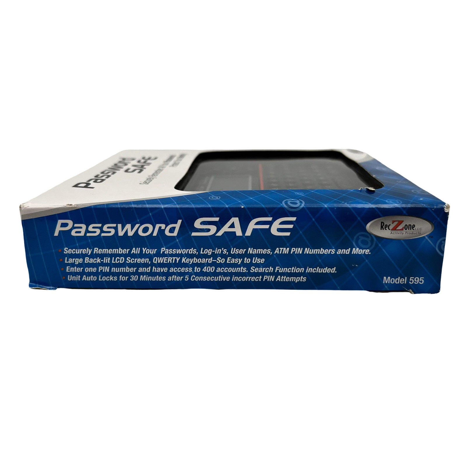 RecZone Password Safe #595 Electronic Password Organizer New