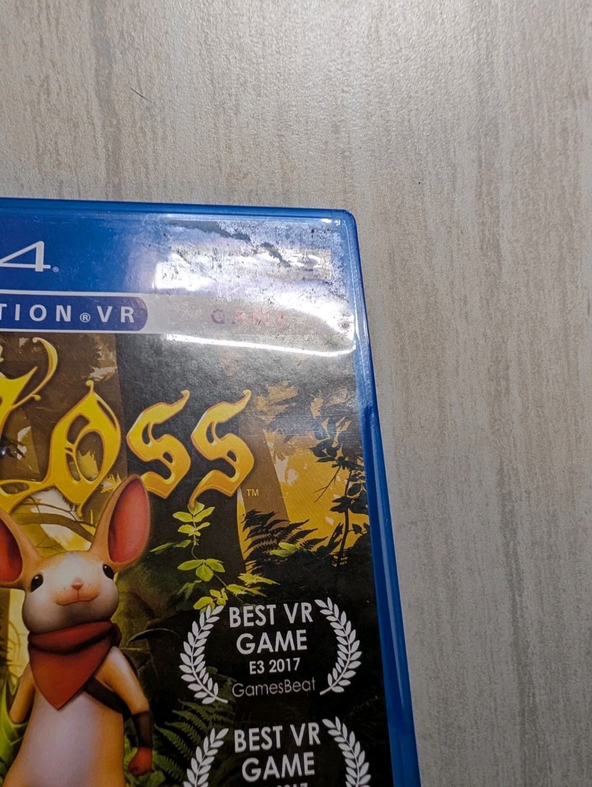 NO GAME Moss PlayStation 4 Case PS4 psvr