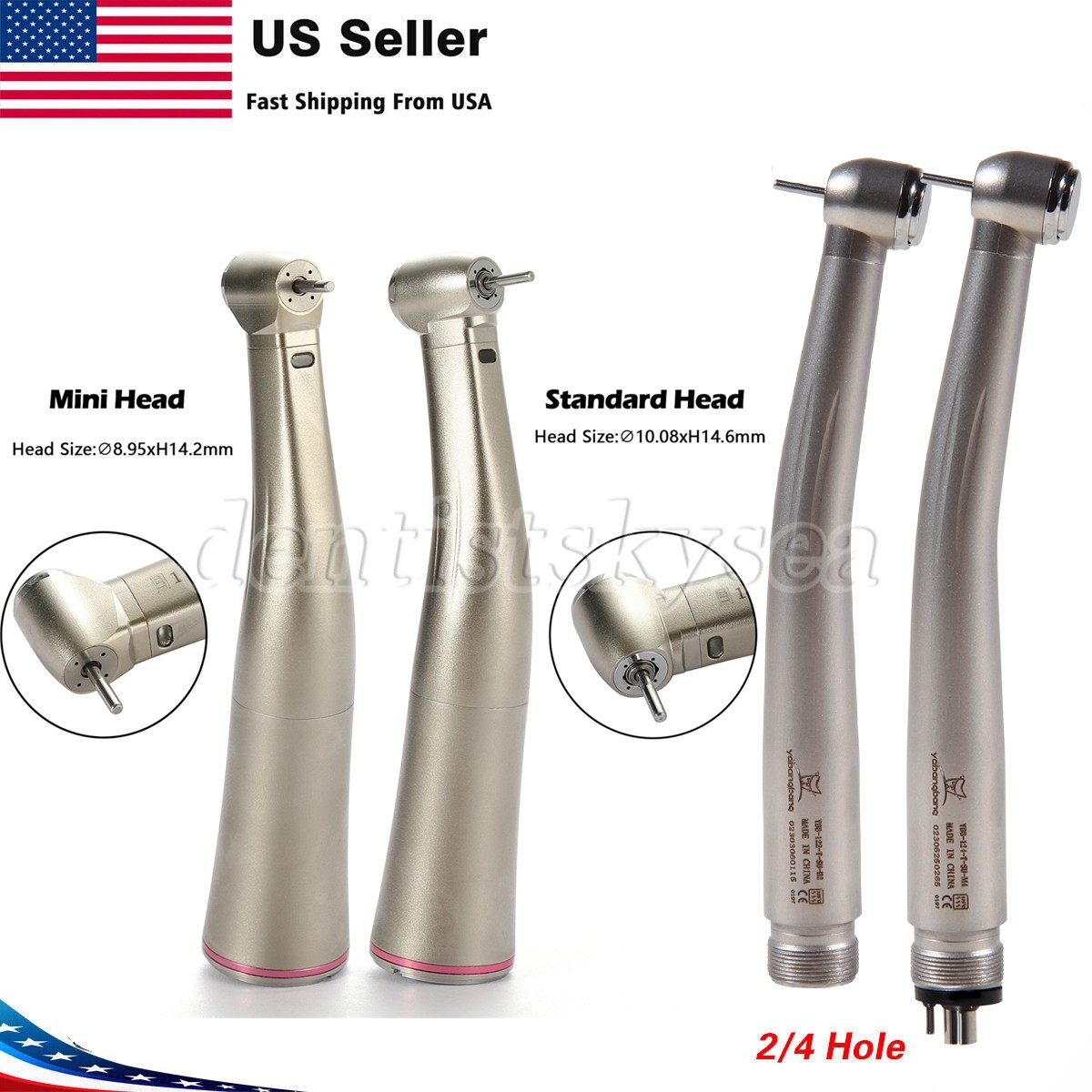 Yabangbang Dental High Speed /1:5 Optic LED Contra Angle Increasing Handpiece PR