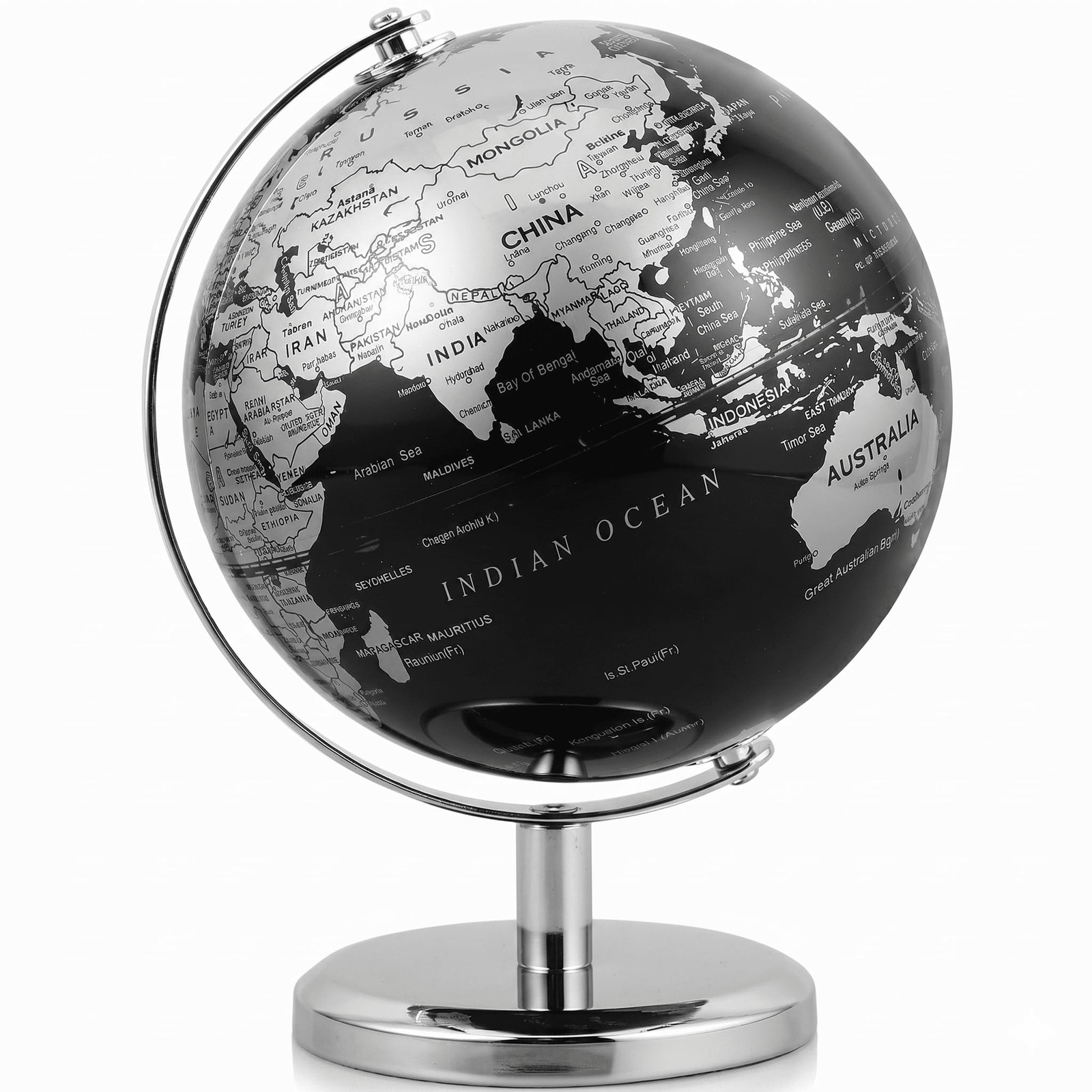 JOINPAYA 6 Inch Small World Globe with Antique Bronze Stand Earth Desktop Dec...