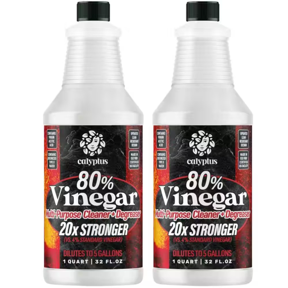 Calyptus 80% Vinegar All-Purpose Cleaner  and Degreaser 20X Concentrate 32oz 2pk