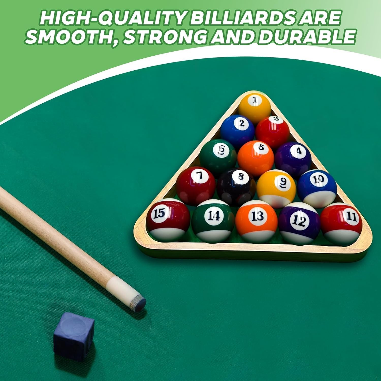 Billiard Balls Set 2-1/4" Regulation Size Pool Table Balls for Replacement 16...