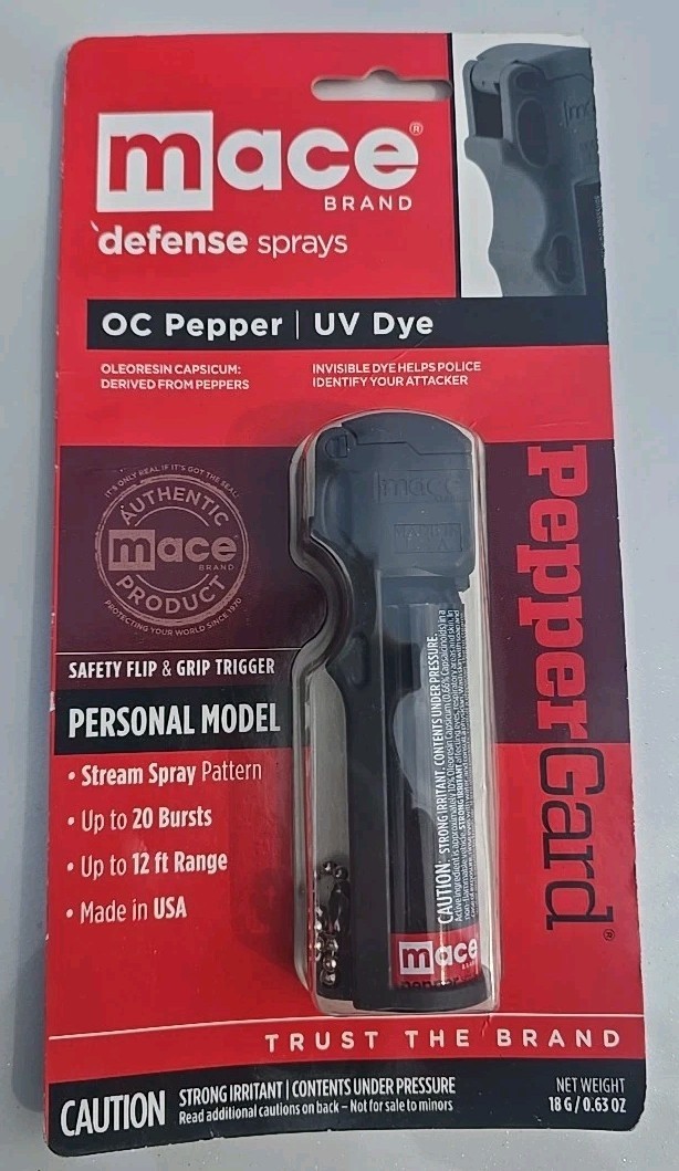 NEW! MACE 12 FT DEFENSE PERSONAL Pepper Gard GUARD Spray FLIP TOP Self Defense