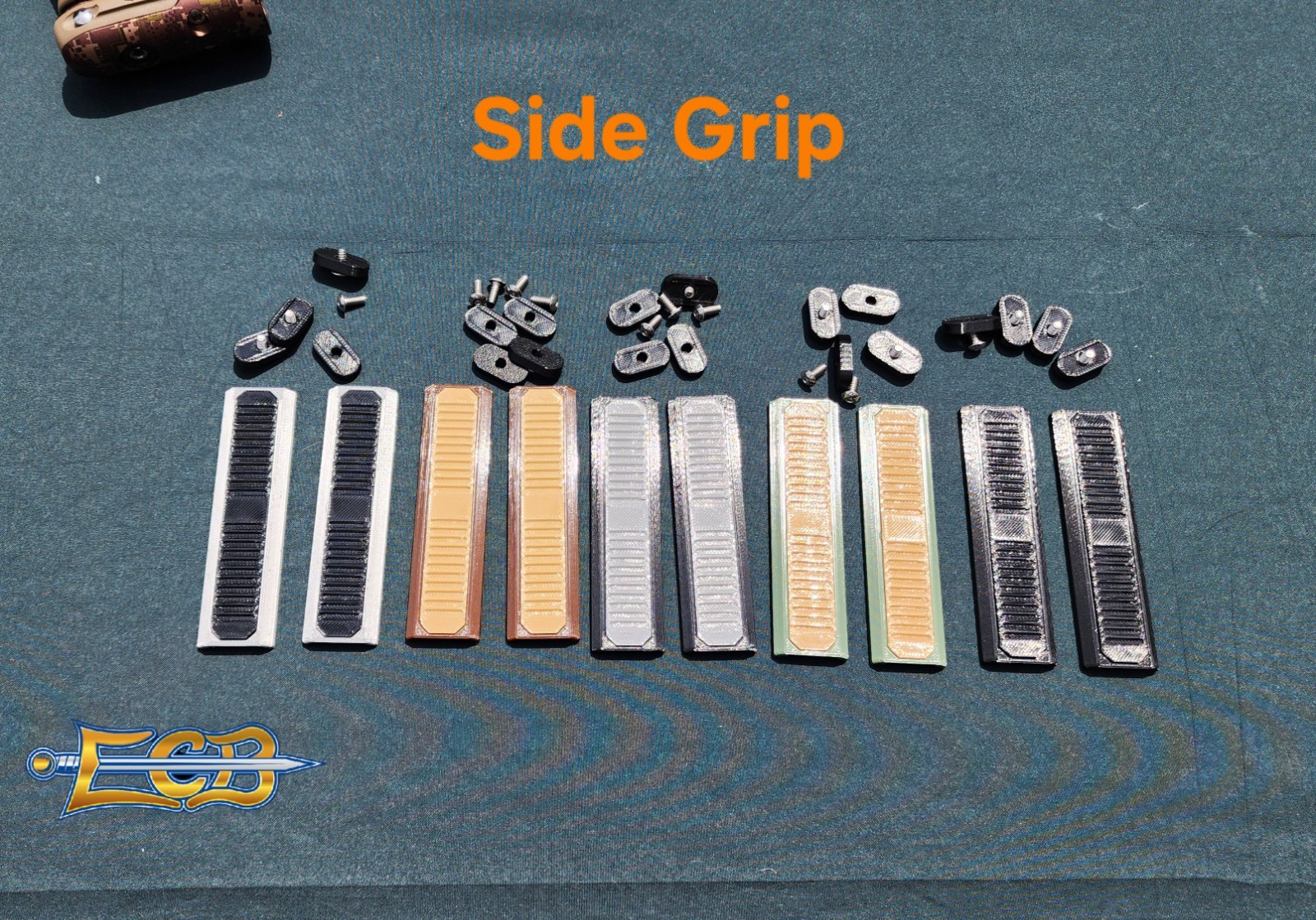 ECB 3D Printing Side Grip for the PE EMF100, Olive/Tan