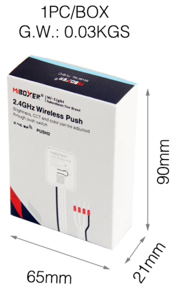 PUSH2 - 2.4GHz Wireless Dimming (RGB+CCT)