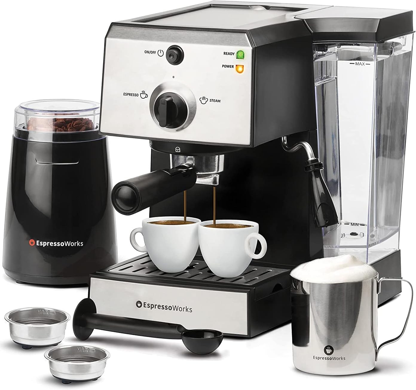 Espresso Machine Kit Grinder Frother Complete Set