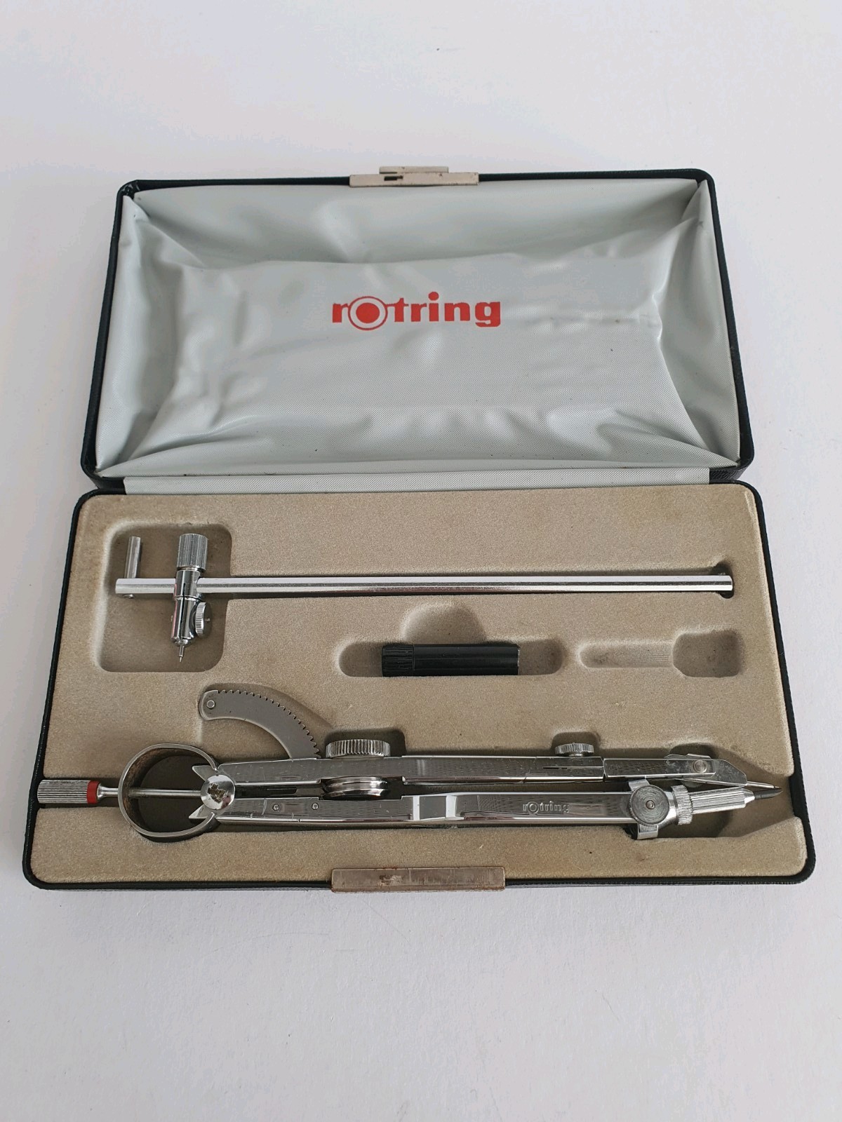 Vintage Rotring  Bow  Compass  Technical Drawing Set with Original Case