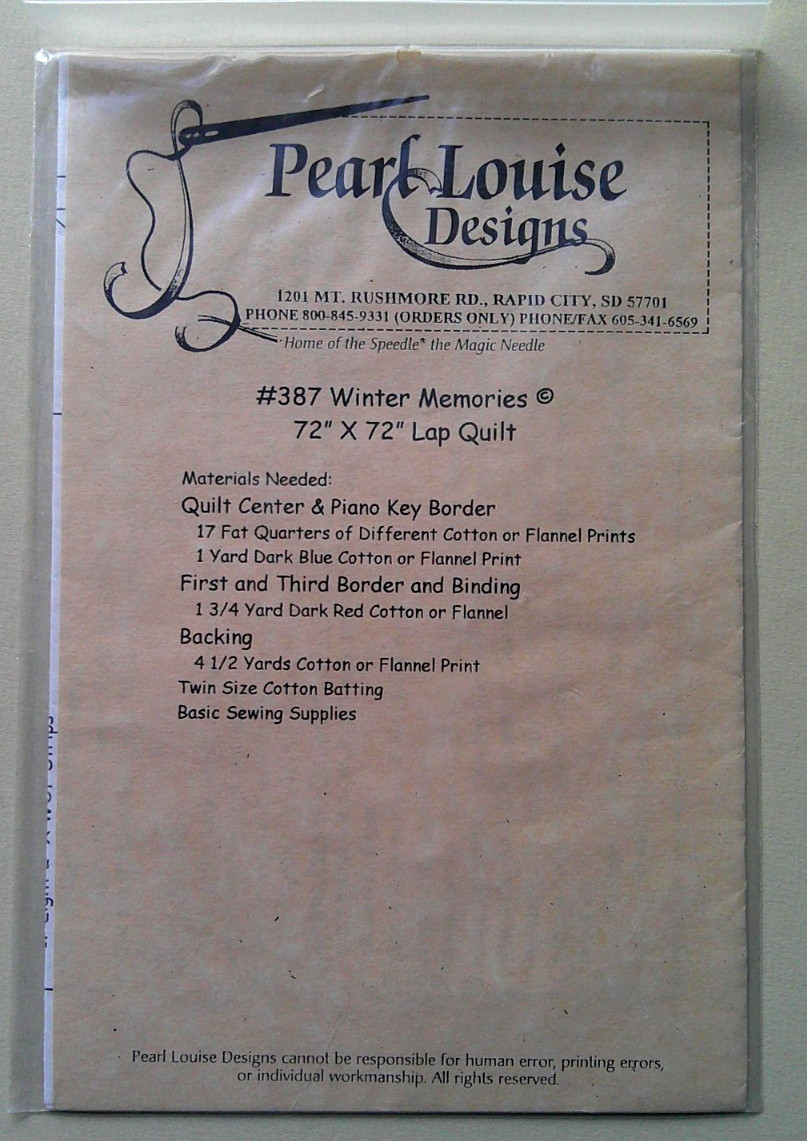 Winter Memories quilt pattern *A21