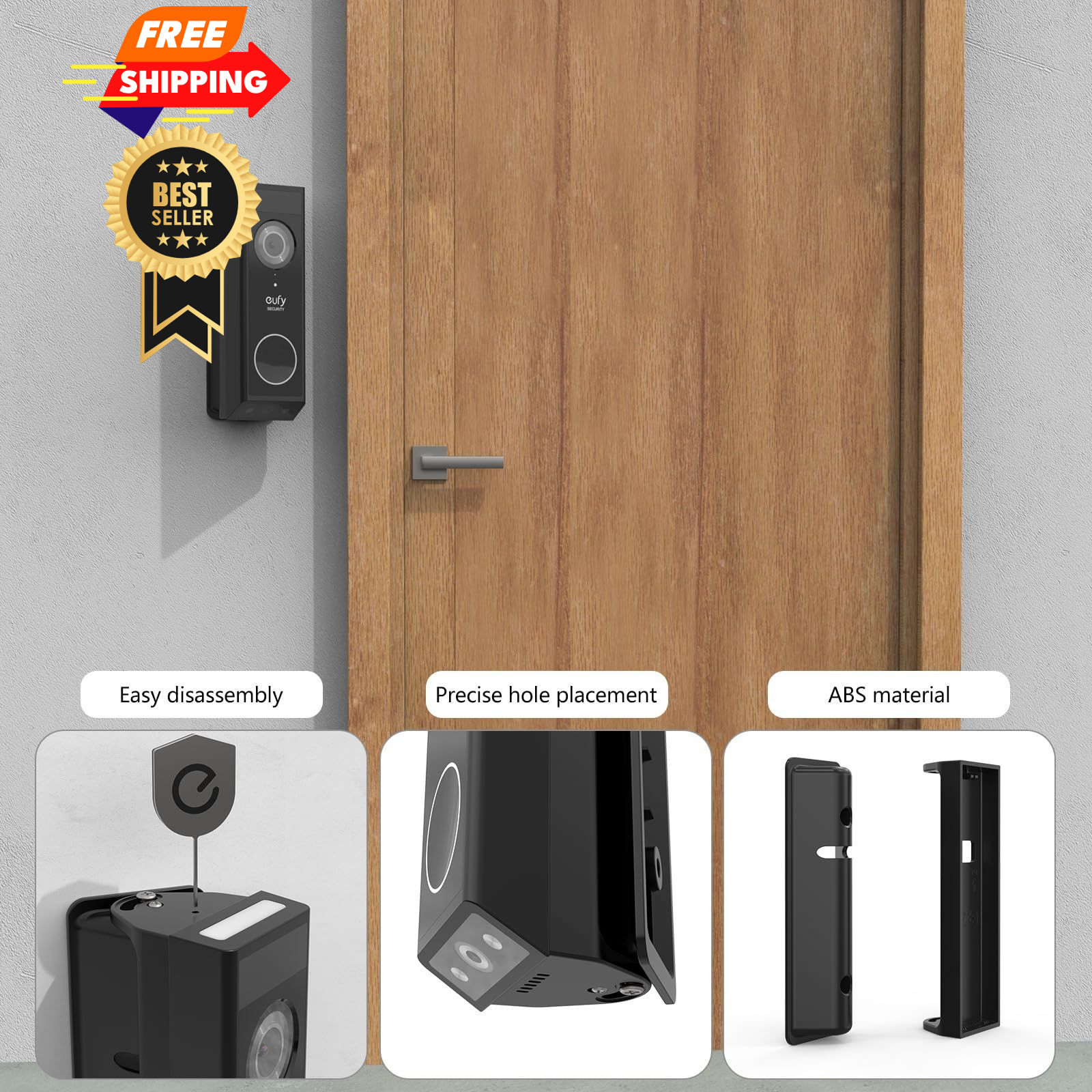 Adjustable 0-35 Degree Doorbell Angle Mount for eufy E340