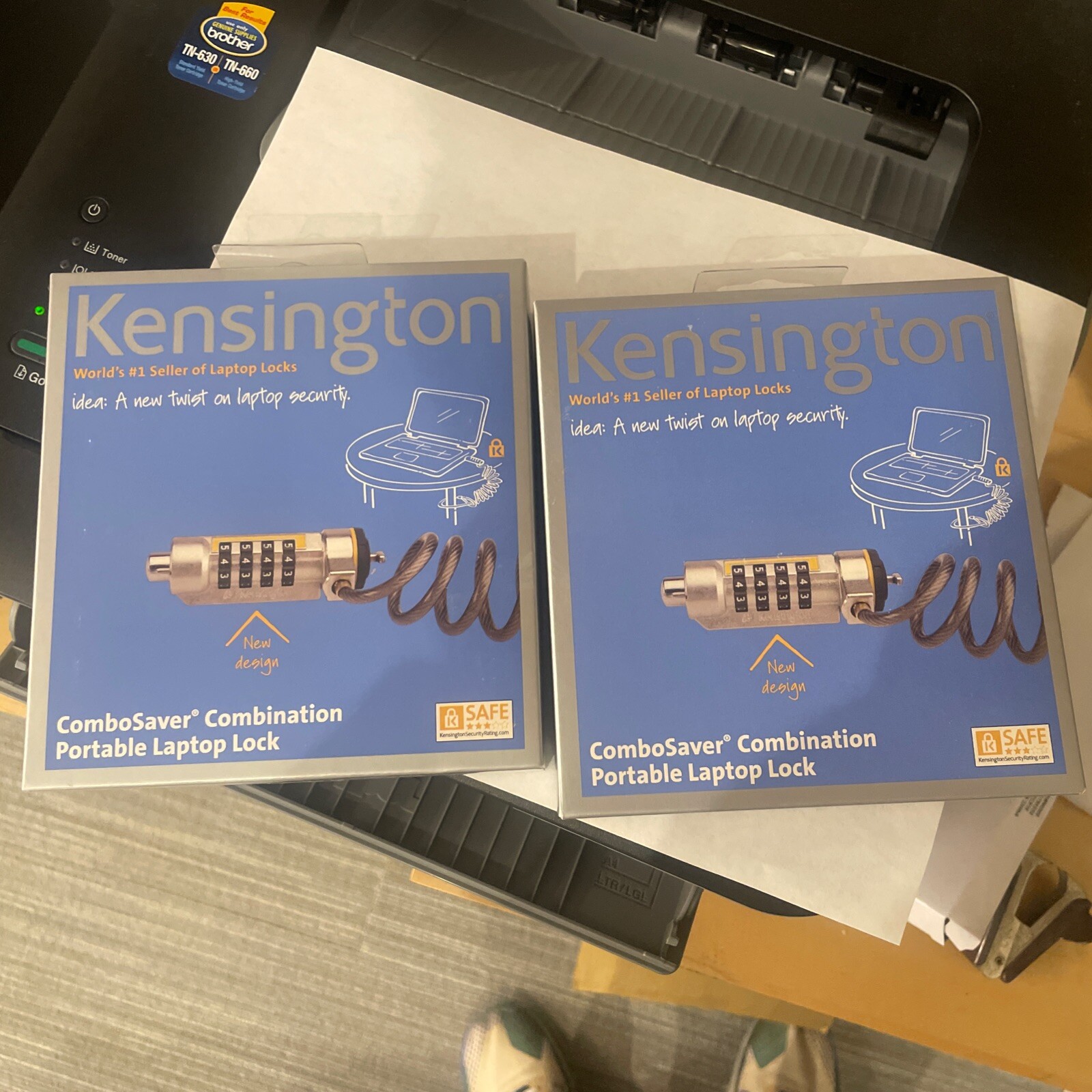 Kensington ComboSaver Combination Portable Notebook Lock Sealed Lot Of 2