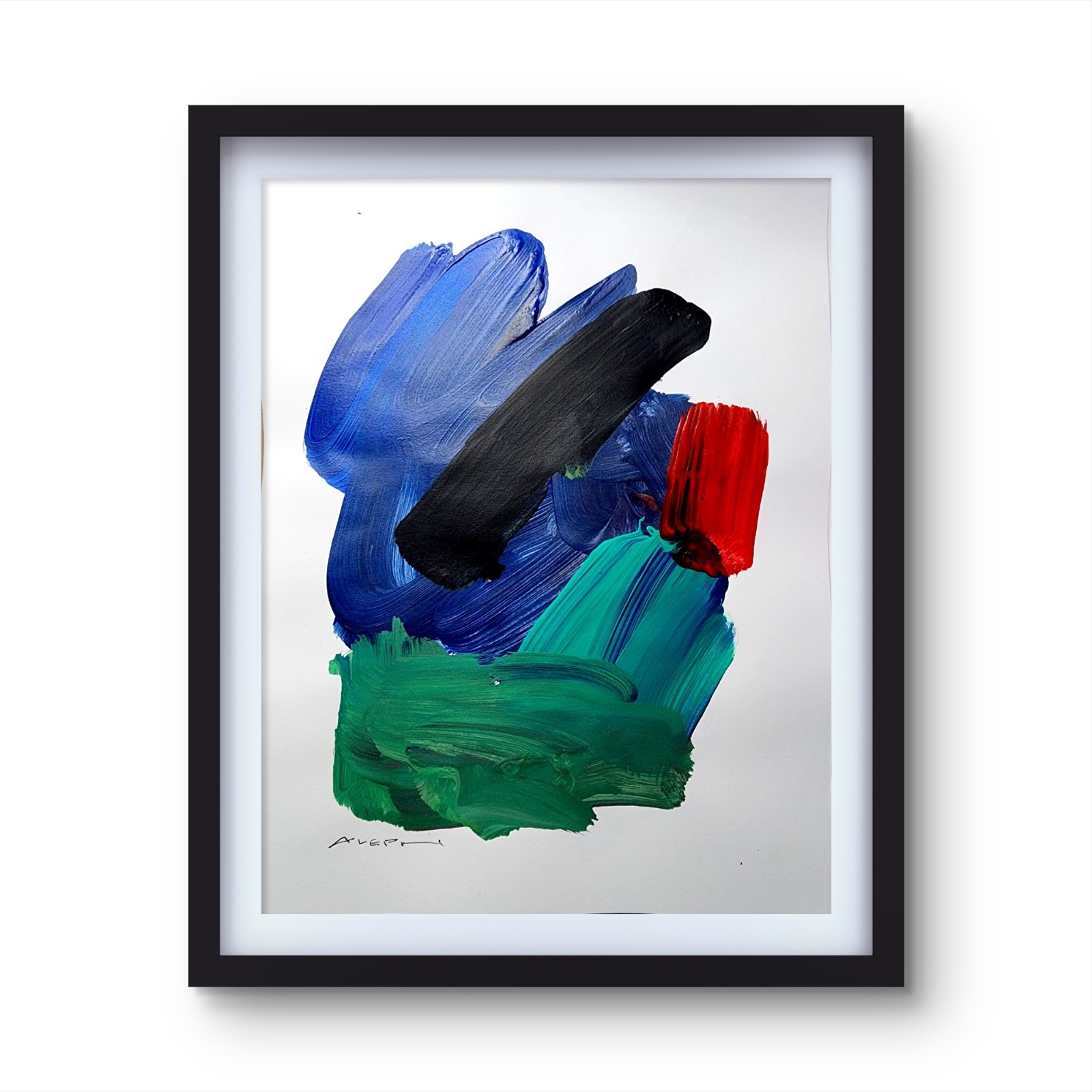 Aleph Original 14x11 Unique Abstract Expressionism Wall Art Gallery Paper