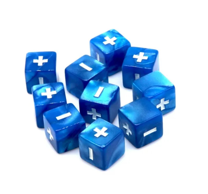 ➕➖ Plus/Minus Fate d6s Fate RPG Dice Set | Dungeons & Dragons | 12 Dice RPG Set