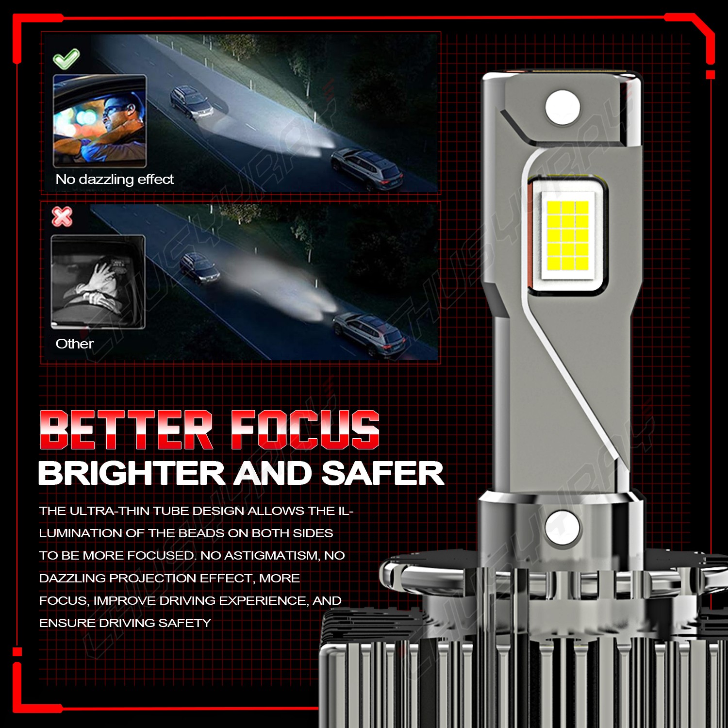 2X LED Headlight Bulbs 200W Replace D3S D3R HID Xenon Super White Conversion Kit