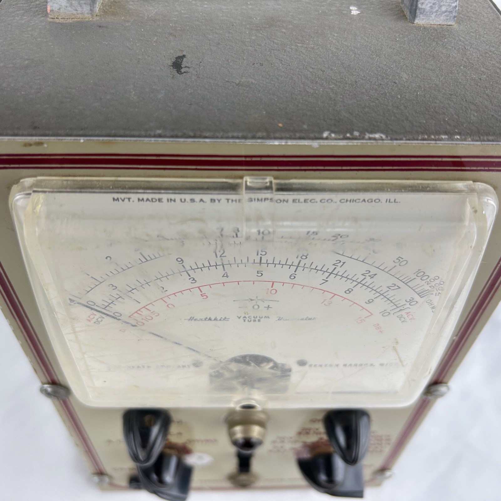 Vintage Heathkit Vacuum Tube Voltmeter Model V-4A - Powers On Untested