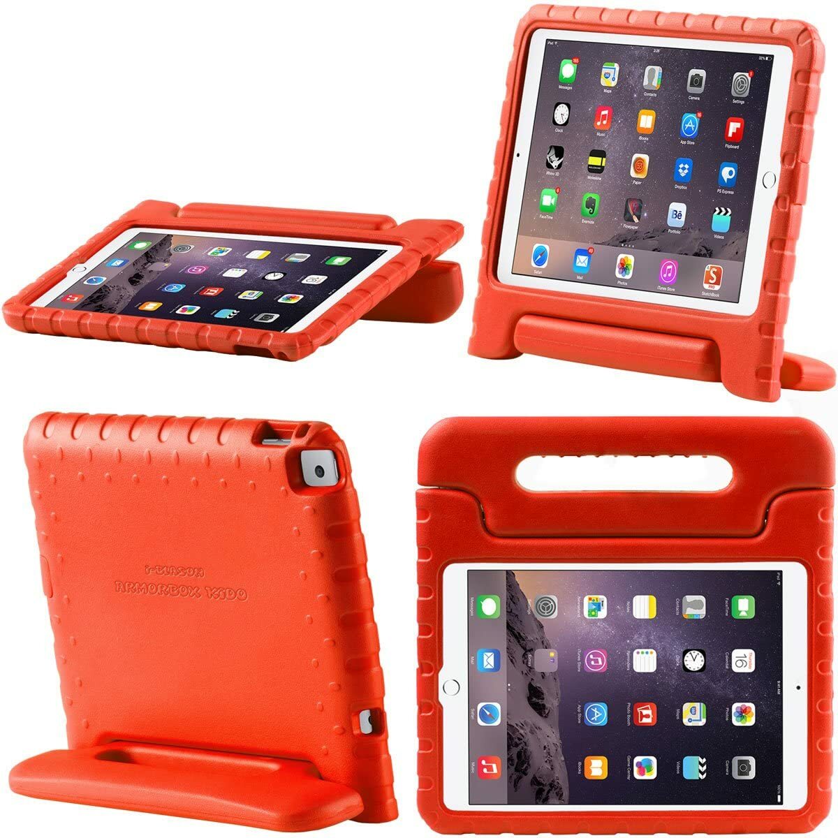 i-Blason for iPad 9.7" 2018/2017 Kid-Friendly Case Kids Children Stand Cover Red