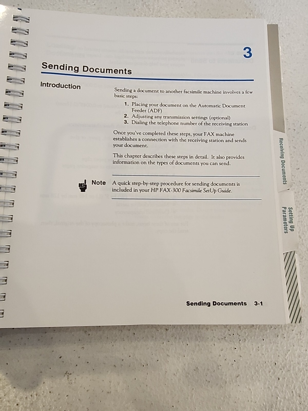HP FAX-300 Facsimile Machine Reference Manual & Setup Guide - MANUALS ONLY 1991