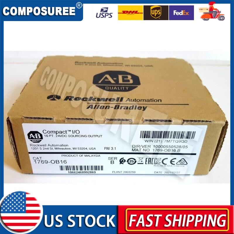 New Allen Bradley 1769-OB16 Output Module CompactLogix 16pt 24VDC US Stock