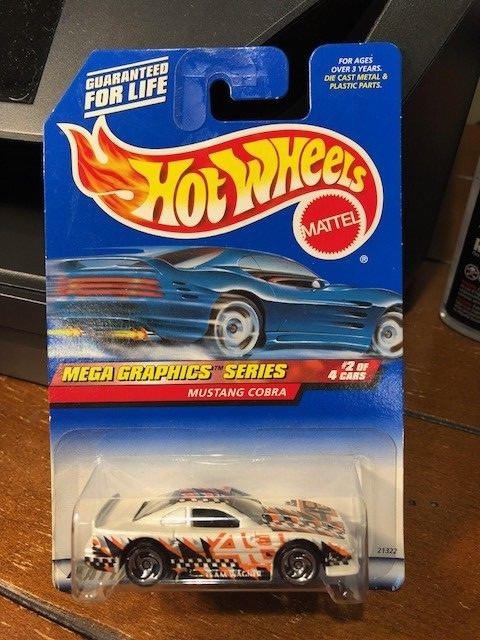 1999 Hot Wheels Mega Graphics Series Mustang Cobra #974 Saw Blades
