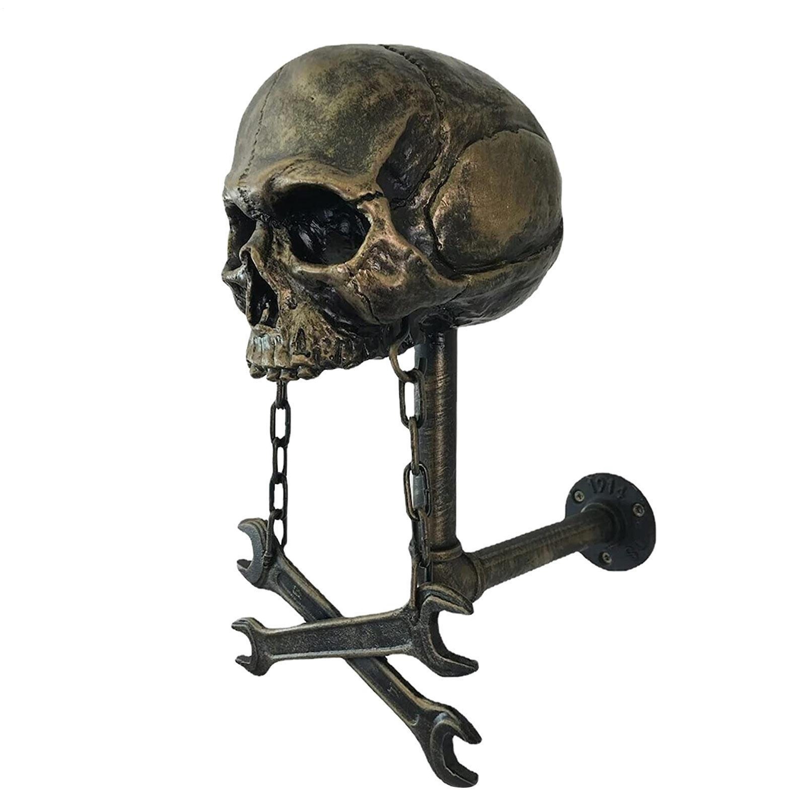 Motorcycle Motorbike Skull Helmets Holder Hanger Rack Wall Mount Jacket Hook