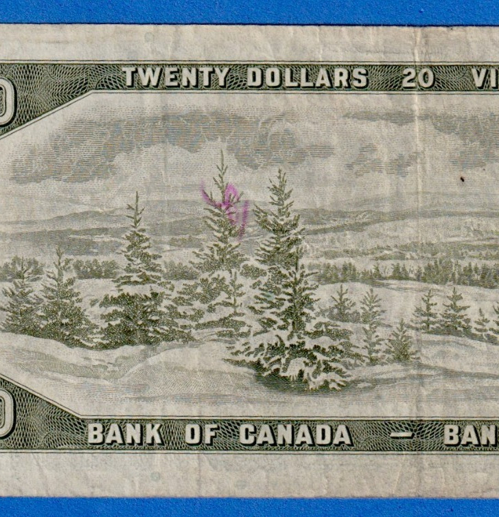 Canada $20 1954 BC-41b / P-80b - QE II - Circulated Note E/W 3260414