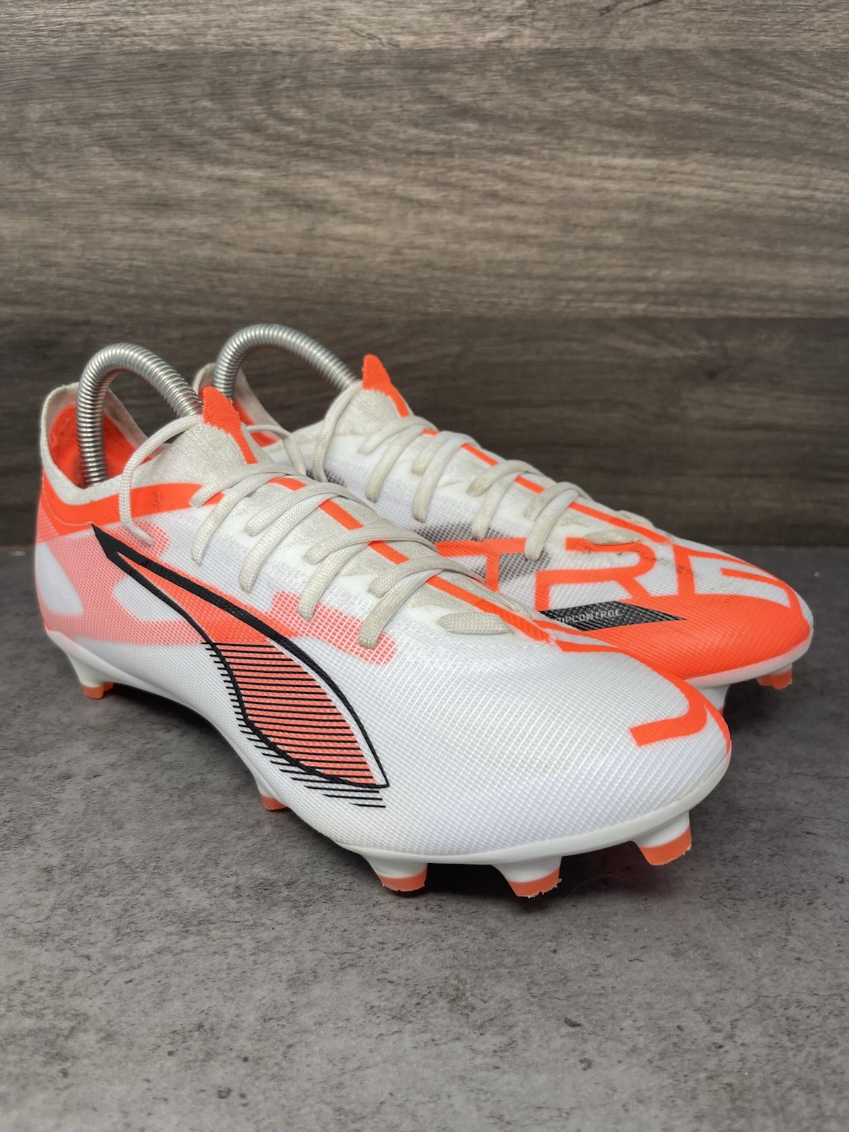 Puma Ultra 5 Match Soccer Cleats Mens Size 7 White Orange FG AG 108166-01