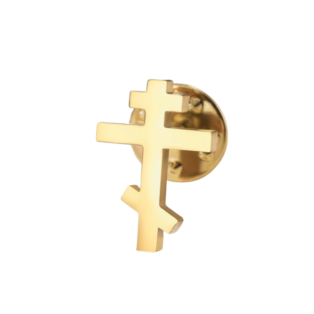 Orthodox Cross Pin Gold Pin Jesus Christ Orthodox Cross God Jesus God