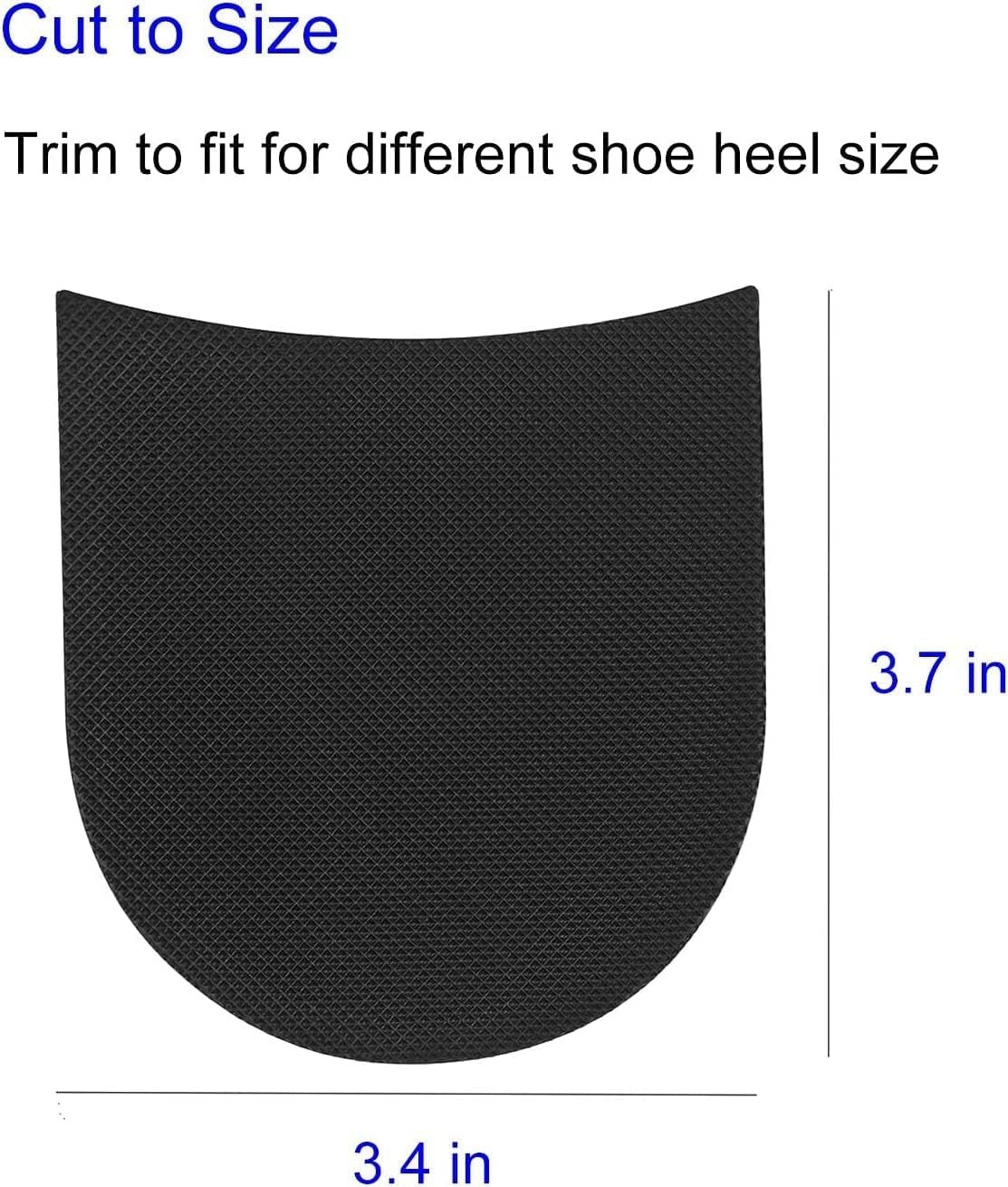 Anti-Slip Shoe Heel Pads- 6.5 mm Rubber Repair Replacements for Boots Men Women