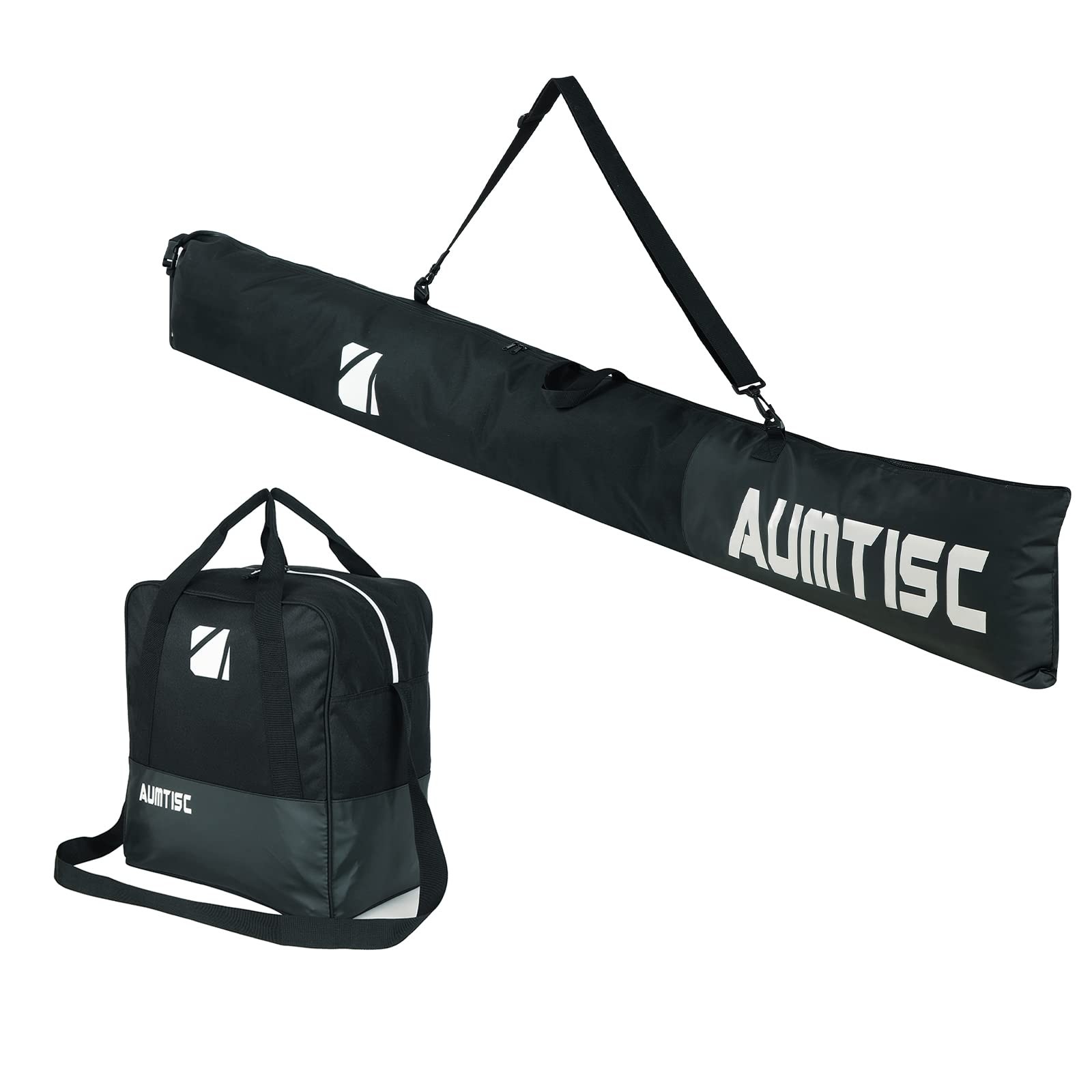 AUMTISC Ski Bag and Boot Combo, Travel Bags for Flying 200 cm, black