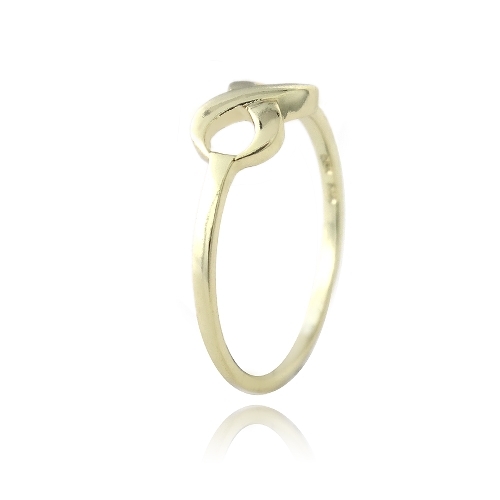 18K Gold over 925 Silver Polished Infinity Ring