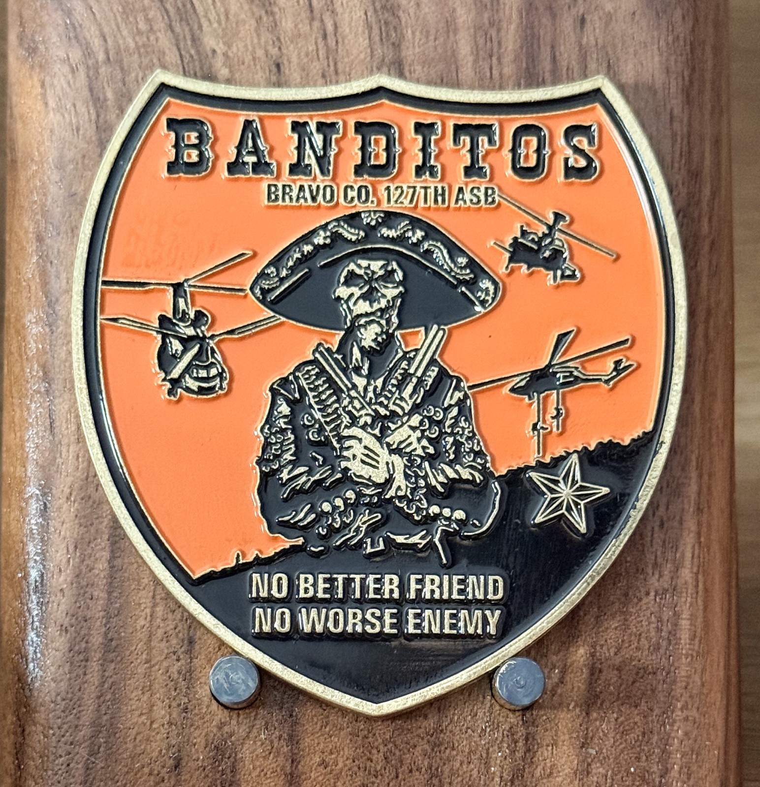 Bravo Co 127th ASB Banditos Iron Eagles Challenge Coin  1#36