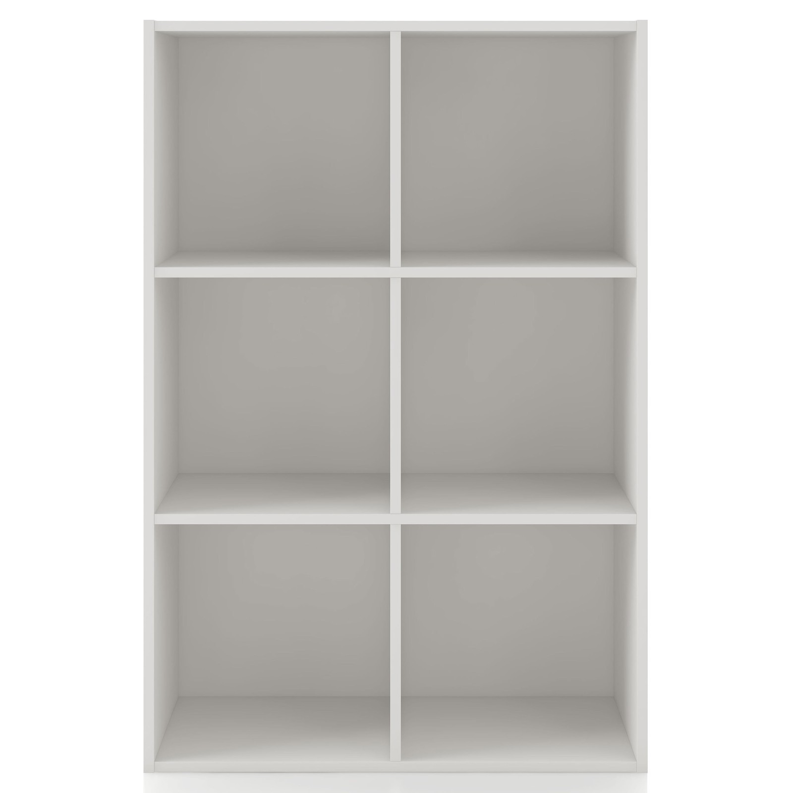 Brooks Stackable 6-Cube Wood White Bookcase