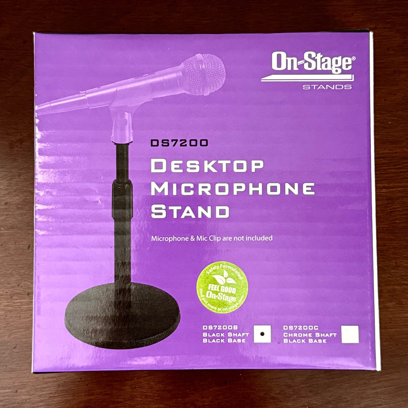 On-Stage Stands Desktop Microphone Stand with Box - DS7200 - Black Shaft & Base