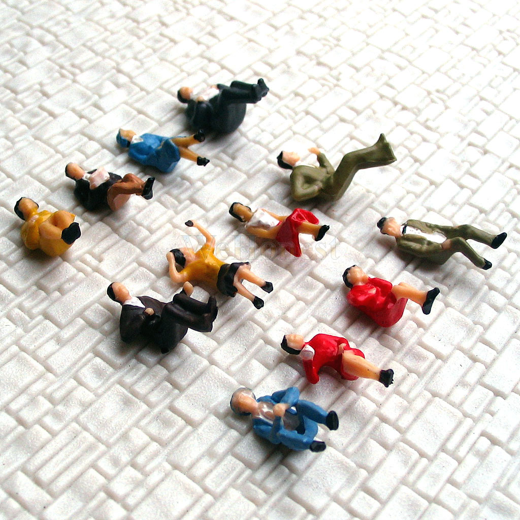 120 pcs HO scale 1:87 ALL Seated People sitting figures scenery passengers