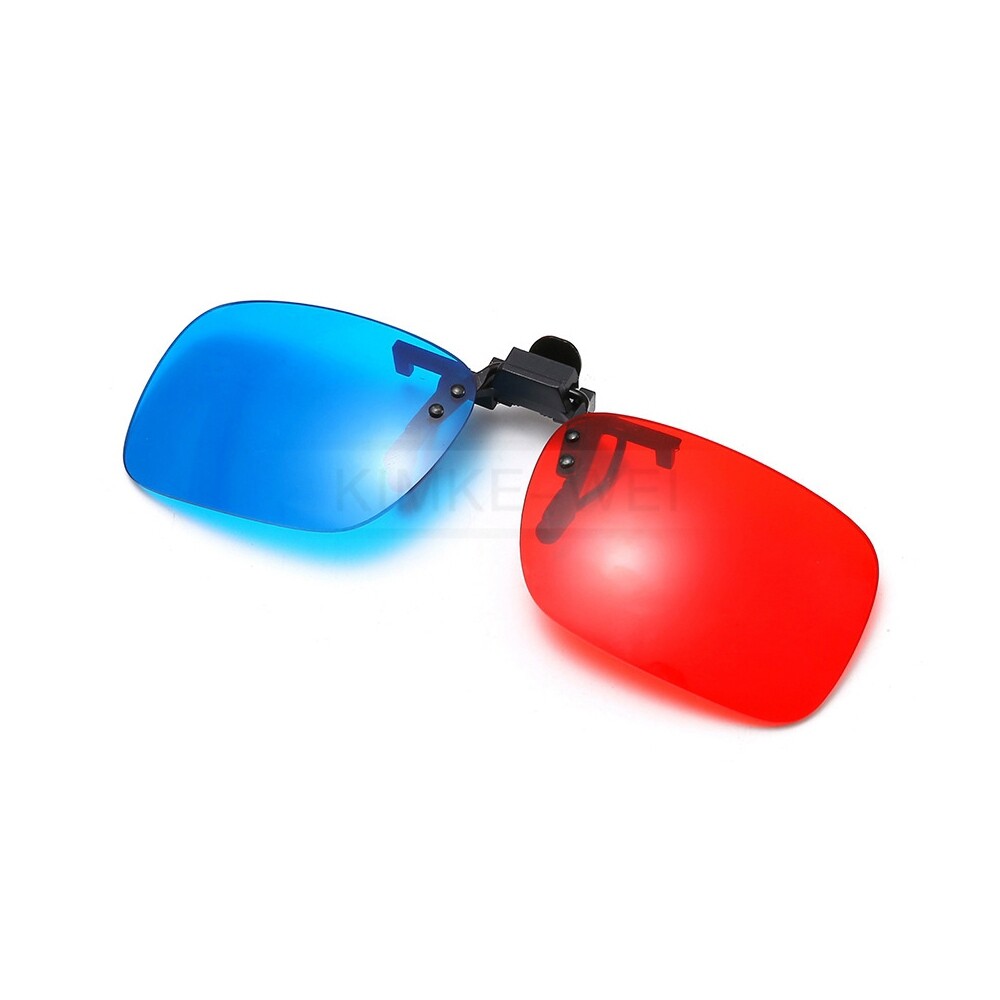 10x Cyan Blue Red Clip-on 3D Glasses Dimensional movie Game