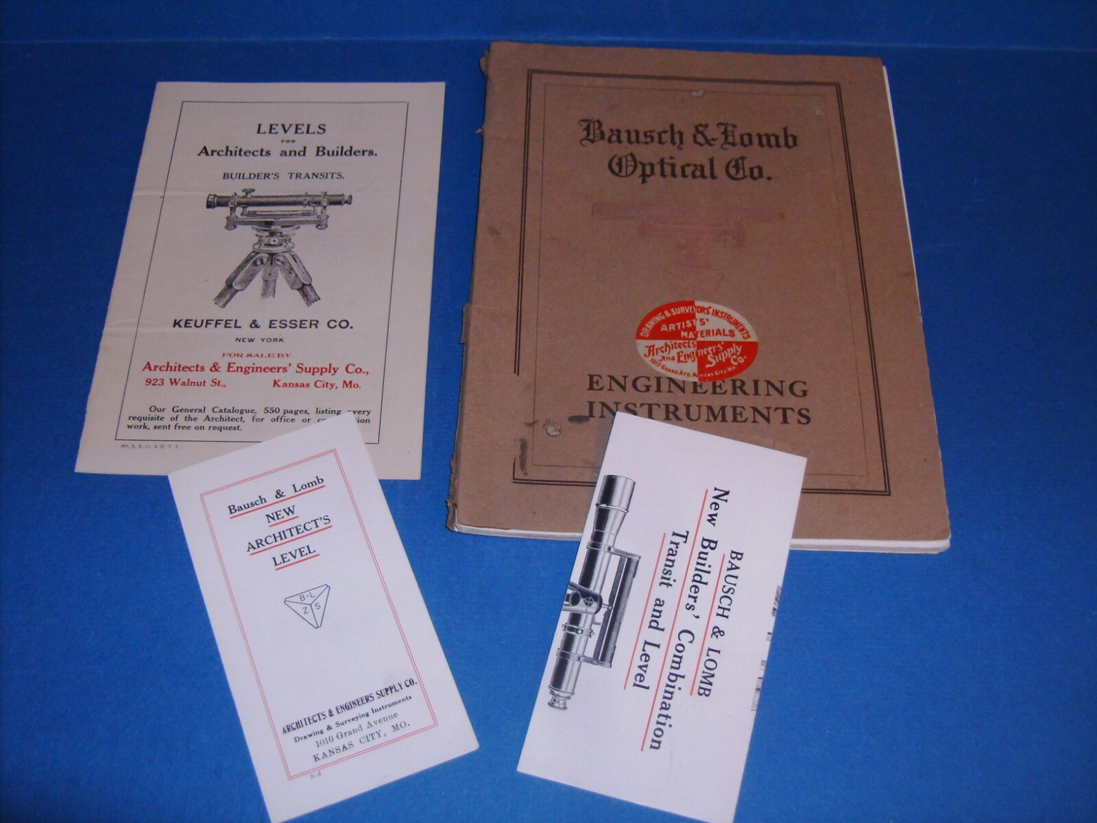 BAUSCH & LOMB OPTICAL CO. ENGINEERING INTSR. DEALER SALES BROCHURE CATALOG 1908