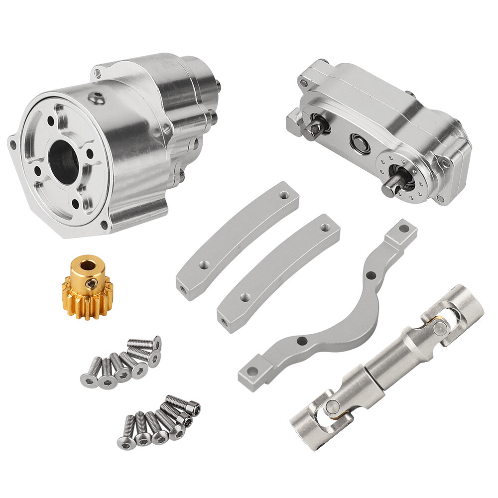 Metal Front Planetary Transmission Prefixal Gearbox for 1/10 RC Crawler SCX10