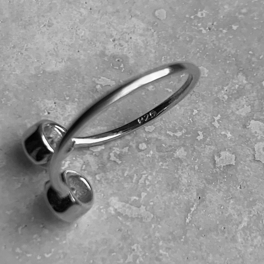Sterling Silver Round CZ Toe Ring, Silver Ring, CZ Ring