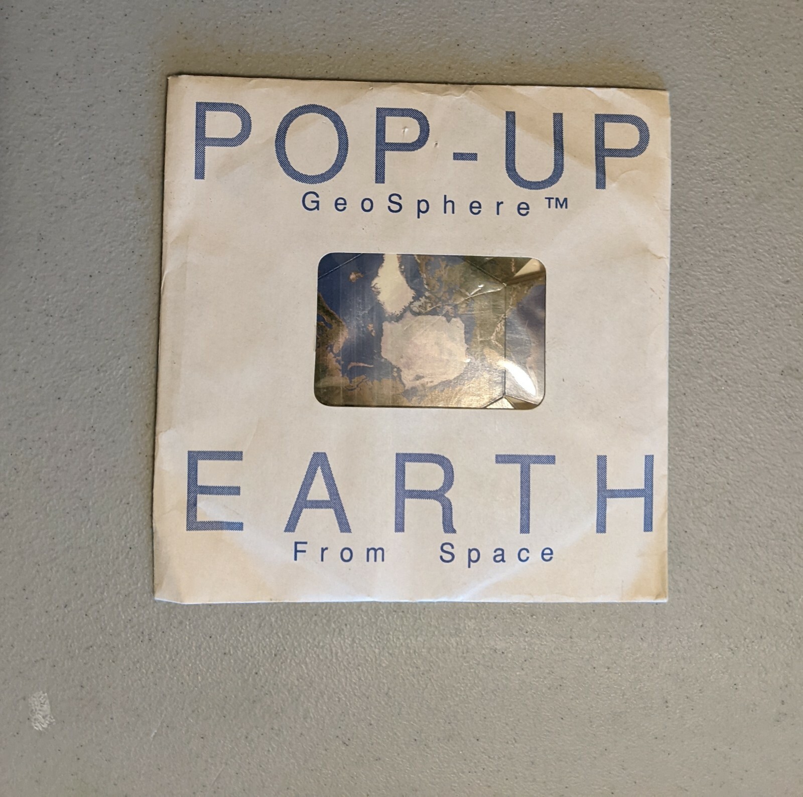 GEOSPHERE Project POP-UP EARTH from Space artifact memorabilia REDUCED
