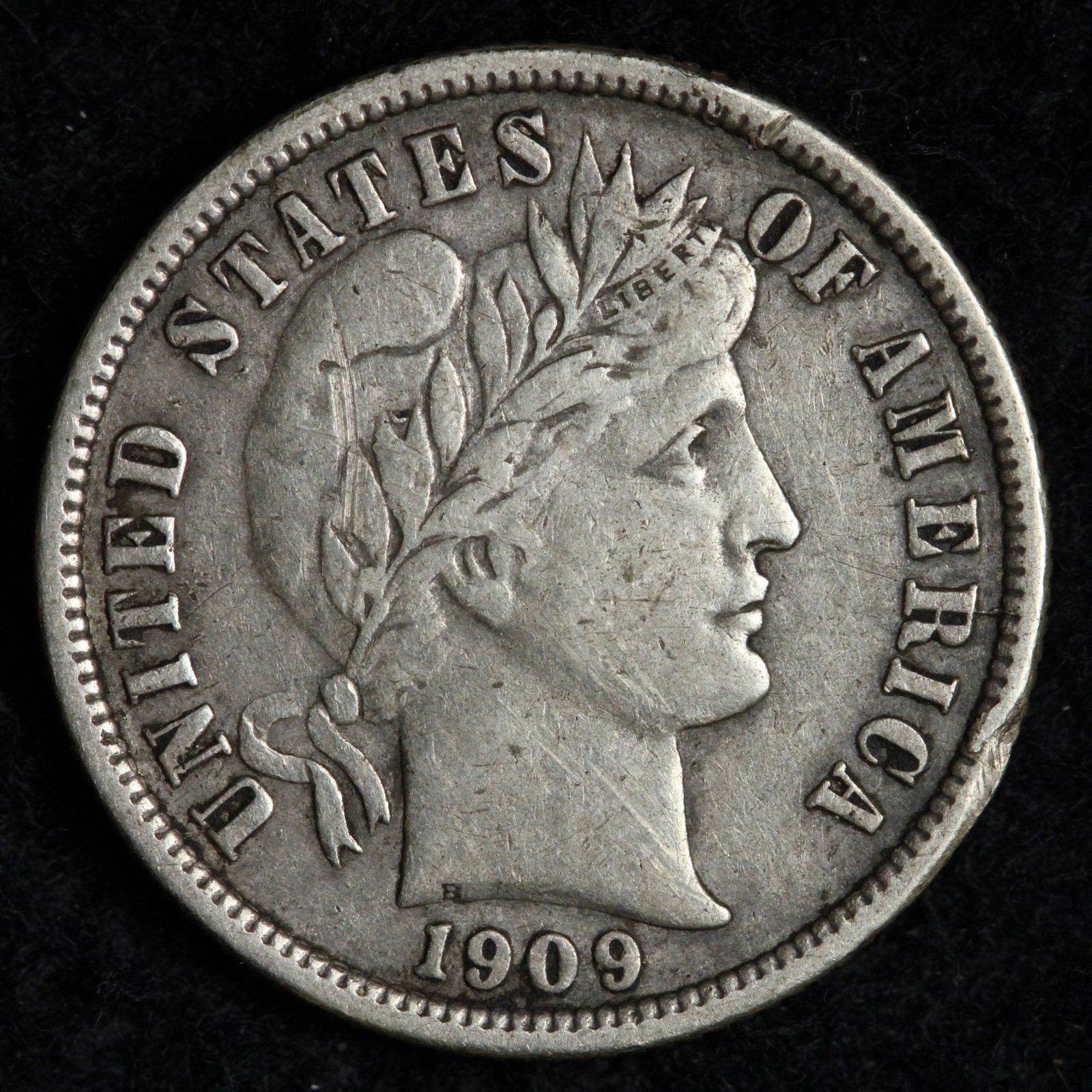 1909-O Barber Silver Dime XF E264 DZRK