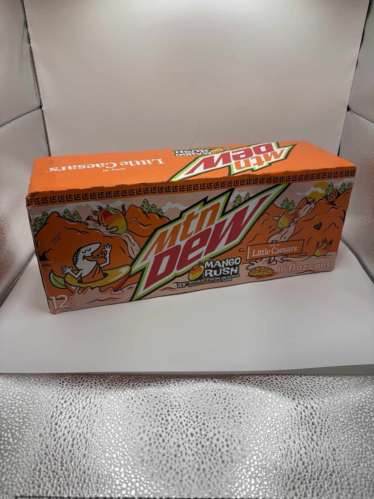 Mountain Dew Mango Rush Little Caesars 12pk  16oz Cans Expire 10/25