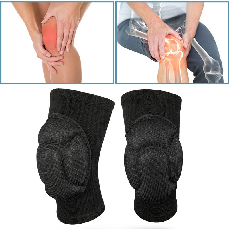1 par de rodilleras profesionales protectoras de piernas para trabajo deportivo