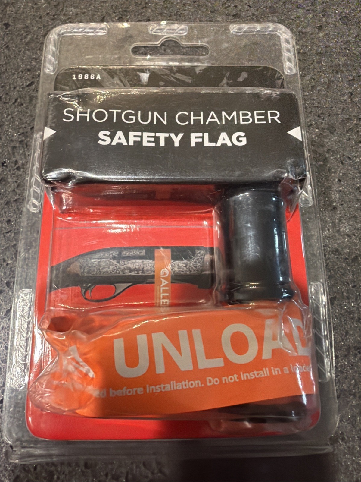 Allen Shotgun Chamber Orange Safety Flag Unloaded Fits 20 and 12 Gauge NEW