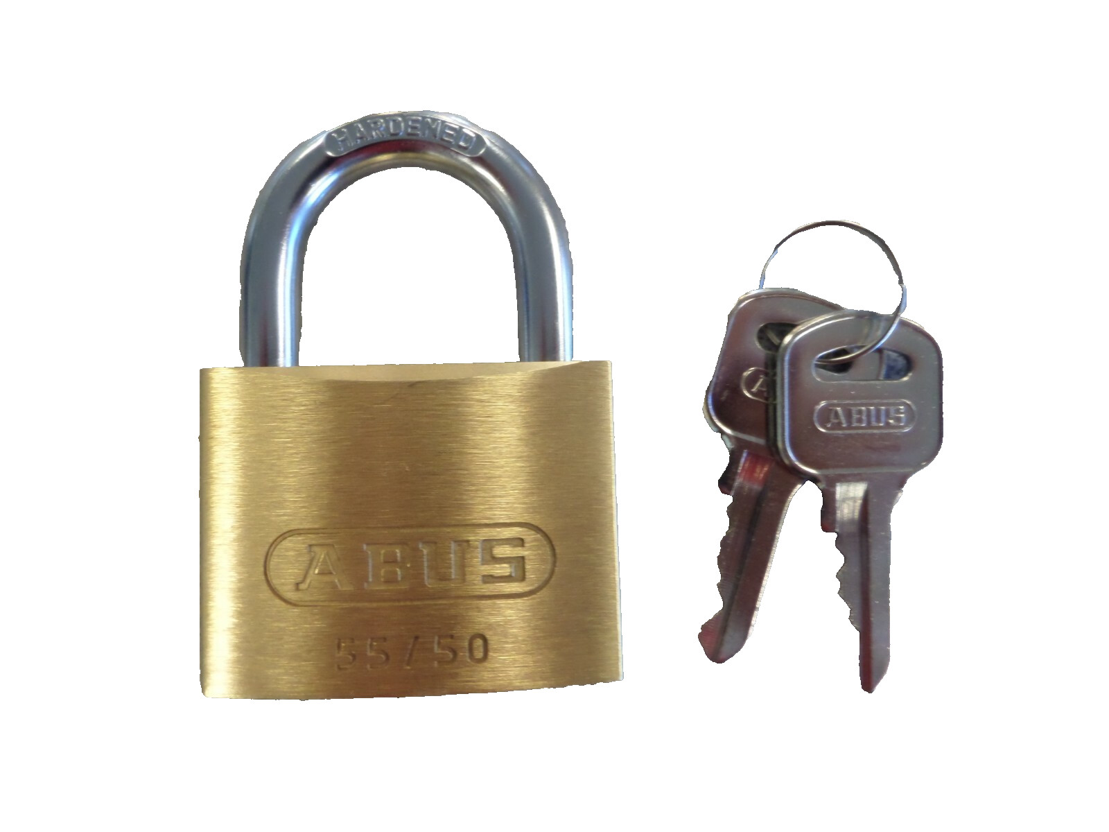 ABUS 55/50 SERIES 5 PIN BRASS BODY PADLOCK KEYED DIFFERENT