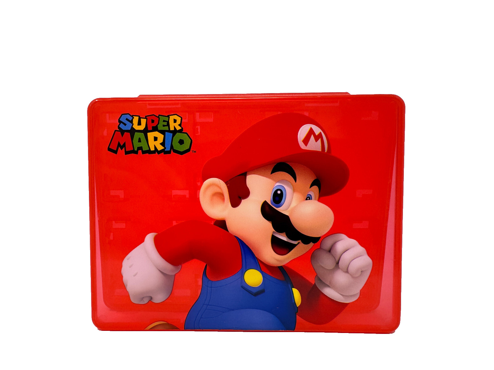 Nintendo DS Super Mario Plastic 12 Slot Game Cartridge Holder Case *USED*
