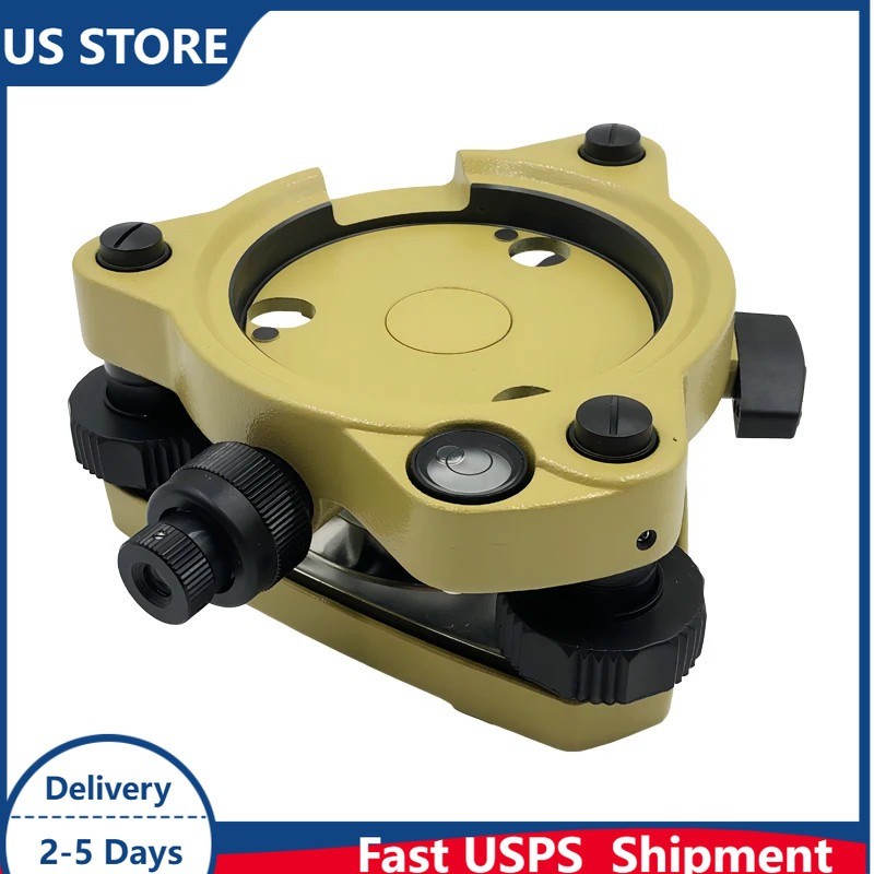 Yellow Tribrach For Prisms GPS Surveying Total Station With Optical Plummet